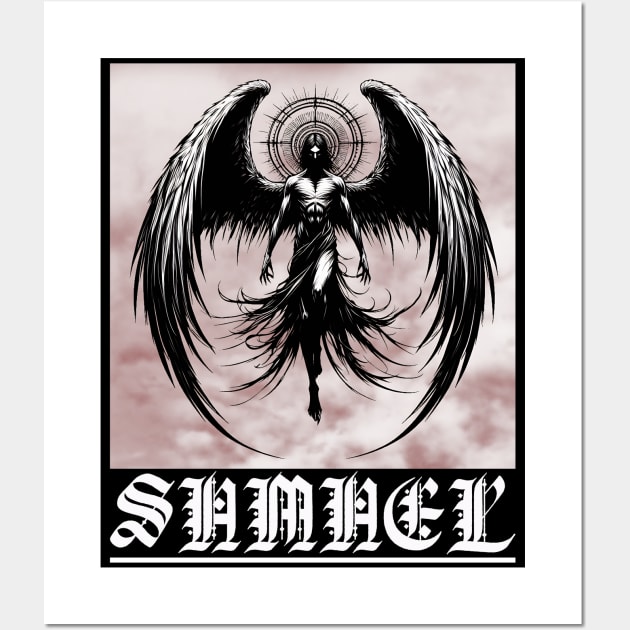 Archangel Samael: The Left hand of God Wall Art by MetalByte